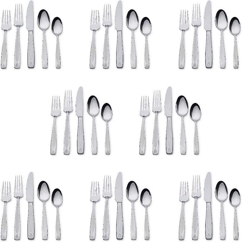 Chefs 18/10 Stainless Steel 44 Piece Flatware Set, Service for 8, Azore Sand, 1 of 8