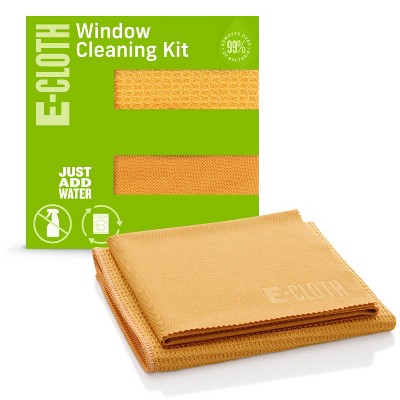 E-Cloth Window Cleaning Microfiber Cloth Set - Tangerine - 2pc