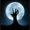 Men's Design By Humans Halloween! Zombie Hand Reaching from Grave T-Shirt By EBCD T-Shirt - 2 of 4