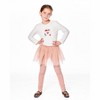 Deux par Deux Girl Leggings with Tulle Skirt Dusty Pink - 2 of 4