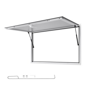 VEVOR Concession Window 53x33 in, Aluminum Alloy Frame Service Window for Food Truck, Up to 85 Degrees Stand Serving Window, White - 1 of 4