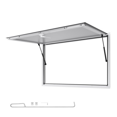 thumbnail image 2 of VEVOR 53"x33" Service Window, Aluminum Food Truck Serving Window With 4 Sliding Panels, Awning Door & Hook, Opens To 85 Degrees For Concession Trailers 2 of 13