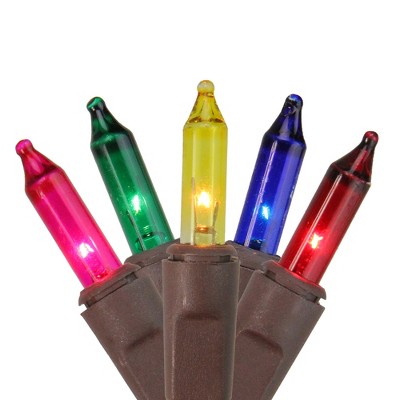 Northlight 150ct Mini Trunk Wrap Net Lights Multi-Color - 2' x 8' Brown Wire