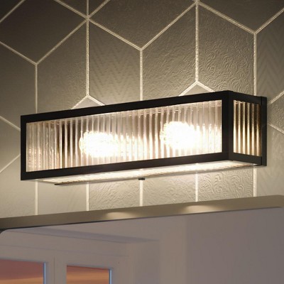Urban Ambiance Luxury Minimalist Bath Vanity Light,  5"H x 14"W,  Midnight Black Finish, UHP3581