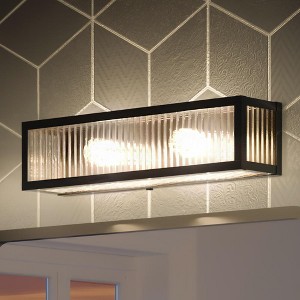 Urban Ambiance Luxury Minimalist Bath Vanity Light,  5"H x 14"W,  Midnight Black Finish, UHP3581 - 1 of 4