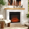 HOMCOM Modern Fireplace Mantel, Freestanding Fireplace Surround for Electric Fireplaces, with Leg, 51.2" W x 40.6" H, Natural Wood - 3 of 4