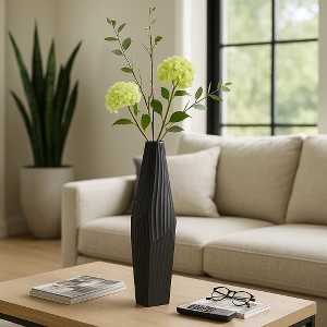 Decorative Metal Vase for Living Room Decor - Flower Vase for House, Office, and Tabletop Decor - Stylish Home Accent for Any Room Decor - 1 of 4