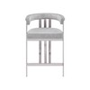 Meridian Furniture,Marcello Grey Velvet Counter Stool, Set of 2 - 3 of 4