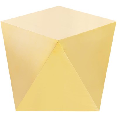 Gemma 20" Gold Stainless Steel Diamond End Table