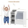 SEVOBAL Decorative Bookshelf Kids Bookshelf And Toy Storage Organizer, Book Shelf With 3 Collapsible Fabric Drawers, White, 25.59"*11.81"*26.62" - 3 of 4