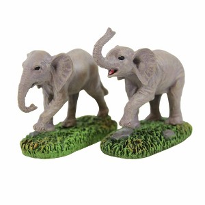 Department 56 Villages 2.75 In Zoological Garden's Elephants Dickens' Village Largest Mammal Village Accessories - 1 of 3