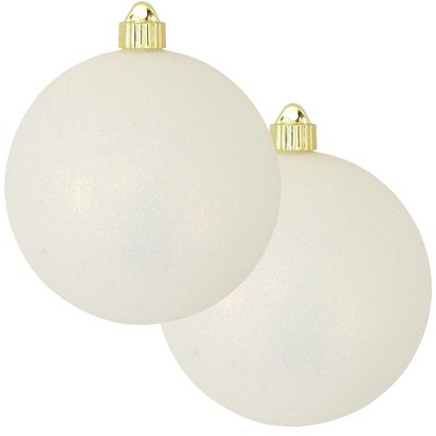 Christmas by Krebs 2ct Snowball White Shatterproof Christmas Ball Ornament  6" (150mm)