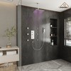 CASAINC 6-Spray 12 Inches LED Thermostatic Dual Shower Head Ceiling Mount Fixed and Handheld Shower Head 2.5 GPM - 2 of 4