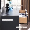 SinCiDo 48" Tall Fluted Dresser, Modern 5 Drawer Chest w/ Faux Marble Top & Curved Profile, Wood Drawer for Hallway, Bedroom, Entryway - 3 of 4