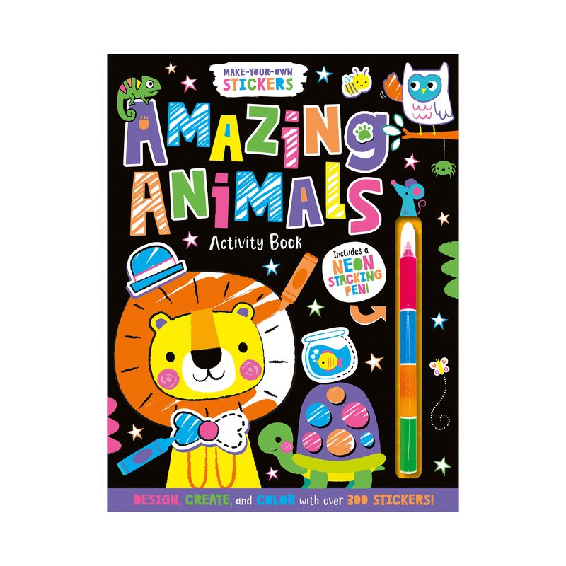 Make-Your-Own Stickers Amazing Animals Activity Book - by  Sophie Collingwood (Paperback), 1 of 2