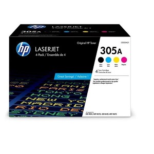 HP Inc. HP 305A(CE305AQ1) Black/Cyan/Mag/Yel Orig LaserJet Cartridges - 1 of 4