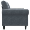 vidaXL 2-seater Sofa Dark grey Velvet (100% polyester), metal, textilene - 4 of 4