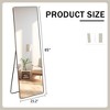 PAGED Rectangle Wall Mounted Full Length Mirror, Leaning Floor Full Body Mirror with Meatl Frame,Suitable for Bedroom - 3 of 4