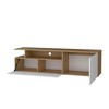 63.3" Particle Board TV Stand with Drop-Down Door and 3 Open Shelfs for Living Room and Bedroom - 4 of 4