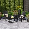 WestinTrends Highland 3-Piece Adirondack Chairs with Cup Holders and Coffee Table Set - 2 of 4