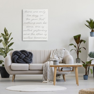 Large Gray and White Motivational Quote Canvas Wall Art