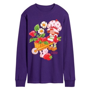 Men's - Strawberry Shortcake - Wheelbarrow And Custard Long Sleeve Graphic T-Shirt - 1 of 2