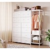 Dresser with 16 Drawers & Hanging Rod & Shelves, Fabric Storage Organizer for Bedroom, Closet, or Entryway - 2 of 4