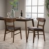 GDFStudio Isador Mid Century Modern Fabric Upholstered Wood Dining Chairs (Set of 2) - 2 of 4