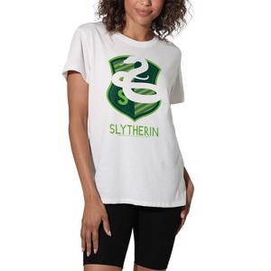 Harry Potter Slytherin Silhouette Crest Women's Loose T-Shirt - 1 of 4