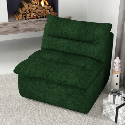 NicBex Polyester Fabric Bean Bag Chair with High-Density Foam,Lazy Sofa Chair with Handle Free Design,Modern Lounge Chair for Living Room,Green