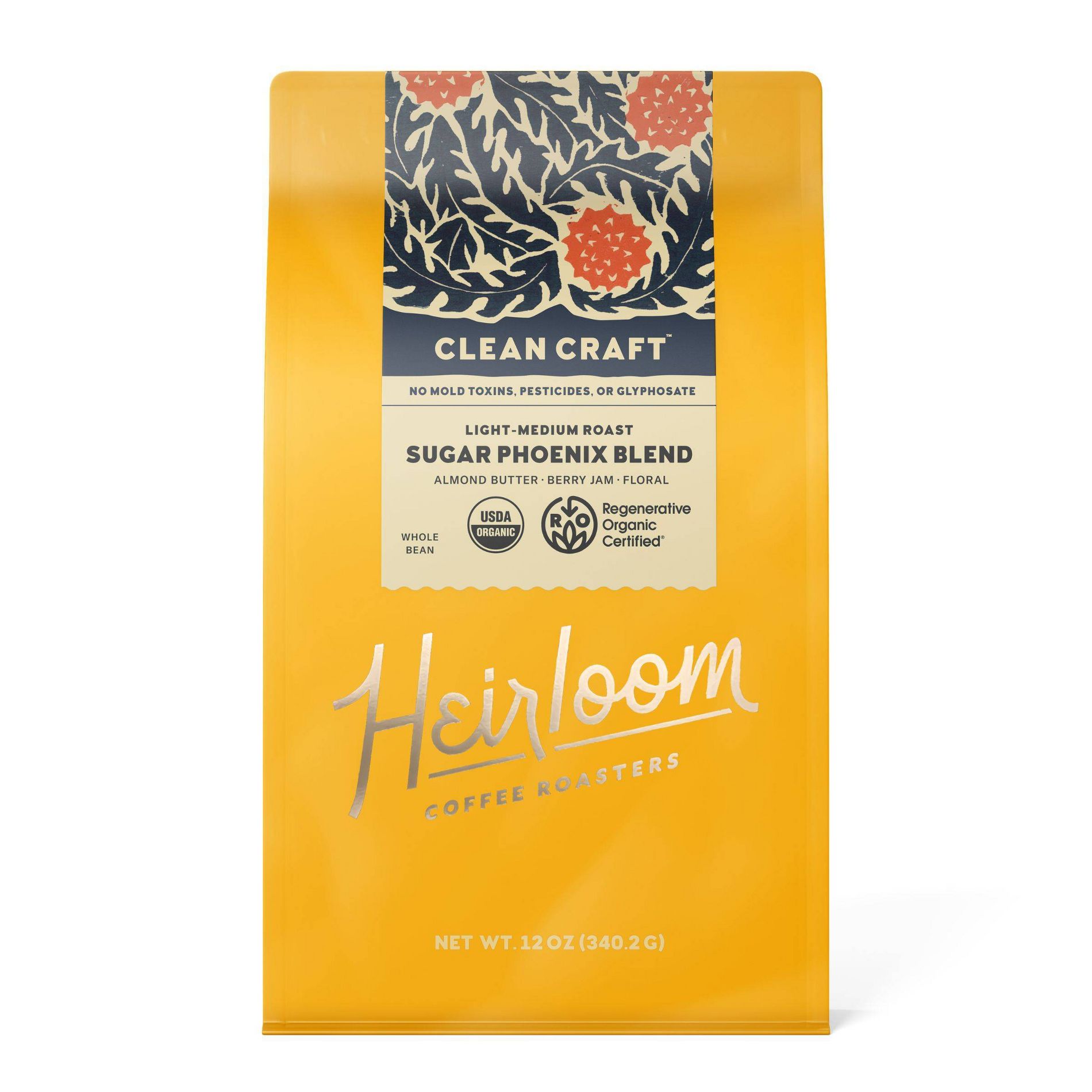 Heirloom Coffee Roasters Sugar Phoenix Blend Light Medium Roast Ground Coffee - 12oz