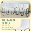 Kumasinova Modern Minimalist Bar Stools Set of 2,Stylish PU Leather Dining Chairs with Footrest,Iron Counter Height Barstools - 4 of 4