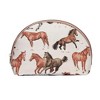Signare USA Running Horse Brown Cosmetic Make Up Bag - 2 of 4