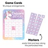Big Dot of Happiness Unicorn Bingo Cards and Markers, Rainbow Unicorn Birthday Party Bingo Game Activity for Girls - Set of 18 - 2 of 4