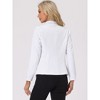 INSPIRE CHIC Women's Office Solid Shawl Collar Jetted Pockets One Button Velvet Blazer - 4 of 4
