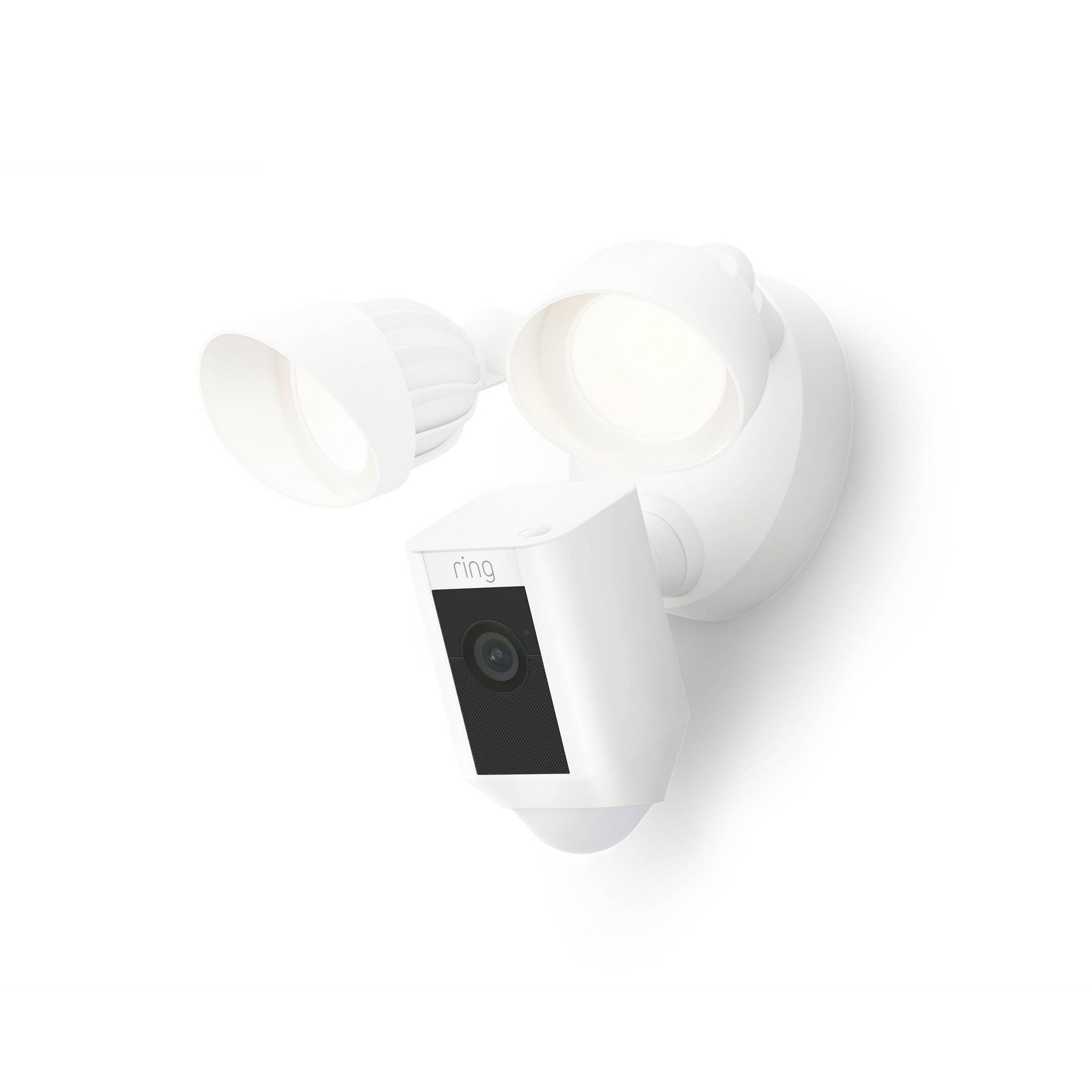 Ring Floodlight Cam Wired Plus Security Camera - White: 2-Way Talk, Motion Activated