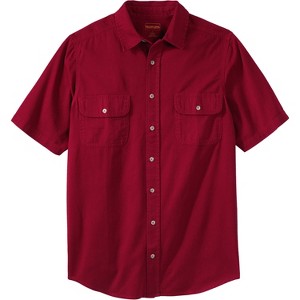 Boulder Creek by KingSize Men's Big & Tall Short Sleeve Denim And Twill Shirt - 1 of 4