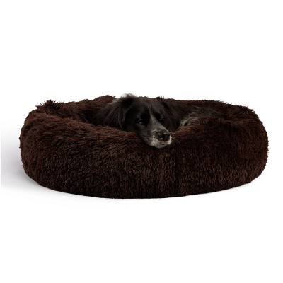 Best Friends by Sheri Donut Shag Dark Chocolate Dog Bed - 30"x30" - Dark Brown