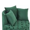 PAGED Modern Lazy Sofa Chair with Armrests, Comfy Velvet Fabric Accent Chair for Bedroom, Living Room to Read, Watch TV - 4 of 4