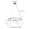 YIYIBYUS Modern LED Pendant Light with Adjustable Height, Warm Light, 3500K - 4 of 4