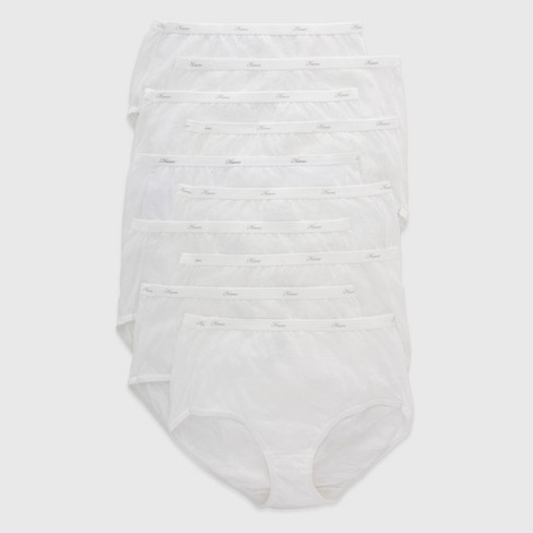 Hanes Women s 10pk Briefs Underwear White Target