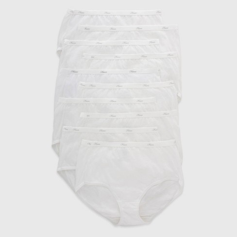 Hanes Women's 10pk Briefs Underwear - White : Target