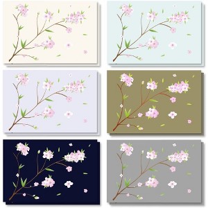 Best Paper Greetings 120 Pack Cherry Blossom Note Cards with Envelopes - Thank You, Wedding, All Occassion Floral Cards (6 Designs, 4x6 In) - 1 of 4