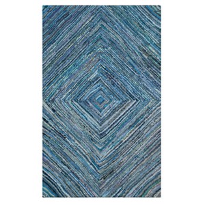 Blue Swirl Tufted Accent Rug 4