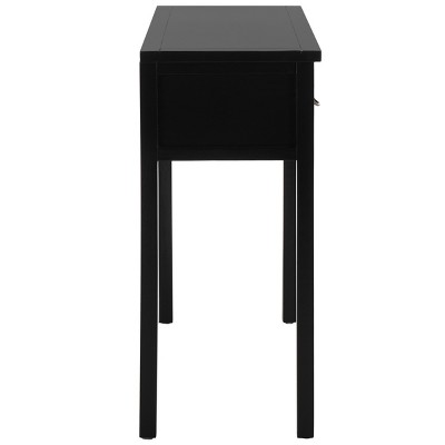 Cindy Transitional Black Pine 3-Drawer Console Table