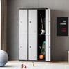 Garvee Metal Storage Locker Cabinet with Doors and Shelves, Lockable, Heavy-Duty Steel, Grey & Black - 2 of 4