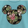 Girl's Disney Mickey Mouse Floral Silhouette T-Shirt - image 2 of 4