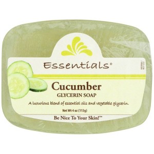 Soap (Glycerine)-Cucumber by Clearly Natural  -  4 oz Bar Soap - 1 of 2