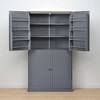 Kitchen Pantry Cabinet with 2 Drawers, Adjustable Shelves & 8 Door Racks, Freestanding Farmhouse Storage Cupboard for Kitchen Dining Room - 4 of 4