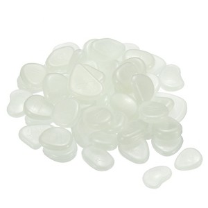 Unique Bargains Fish Tank Decoration Glow Rocks Pebbles 20-30mm 150 Pcs - 1 of 4